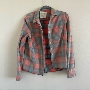 Plaid Button-Up Shirt